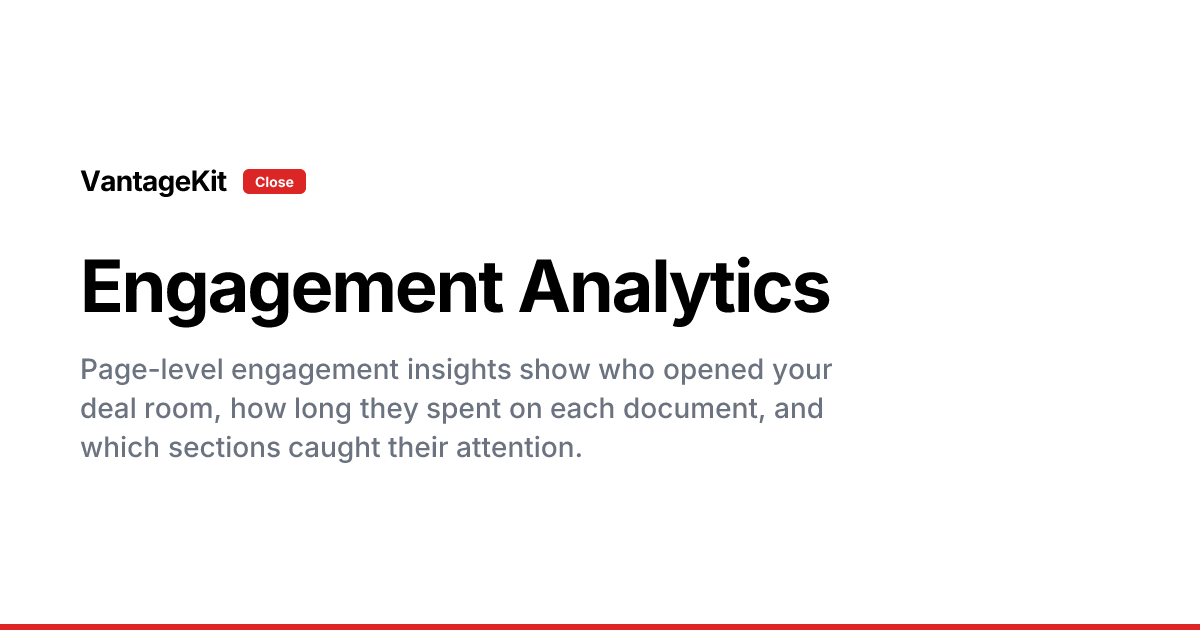 Engagement Analytics - See Who Engages | VantageKit