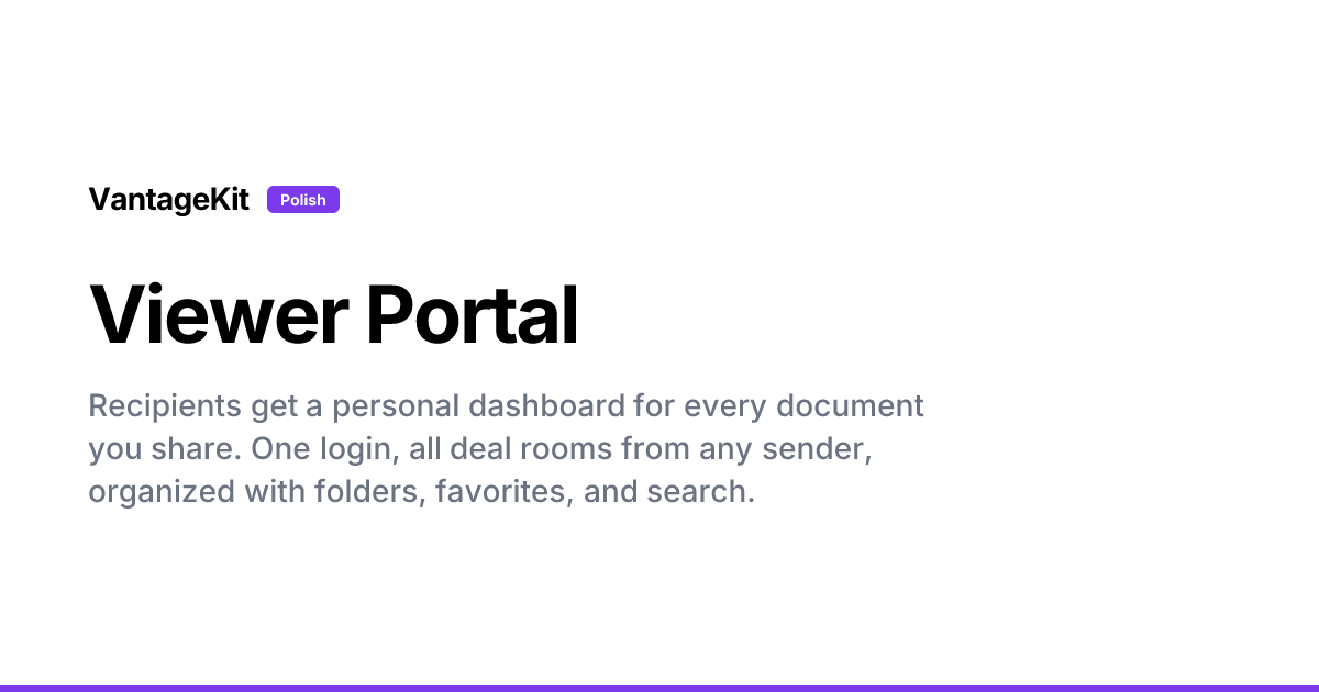Viewer Portal - A Document Inbox for Recipients | VantageKit